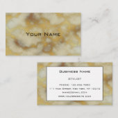 Chique luxe grijs & gouden marmeren patroon achter visitekaartje (Voorkant / Achterkant)