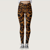 Chique Luxe Luipaardprint met Monogram Leggings (Voorkant)