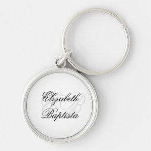 Chique luxe minimalistisch stijlvol monogram sleutelhanger