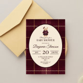 Chique Luxe Teddybeer Baby Shower Kaart