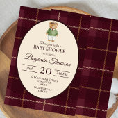 Chique Luxe Teddybeer Baby Shower Kaart