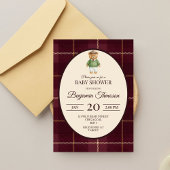 Chique Luxe Teddybeer Baby Shower Kaart