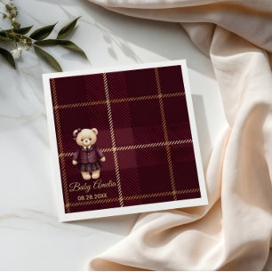 Chique luxe teddybeer babyshower servet