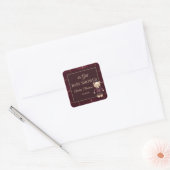 Chique luxe teddybeer babyshower vierkante sticker (Envelop)