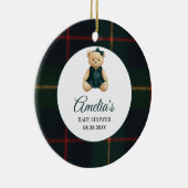 Chique Luxe Teddyshirt Baby Borrel Keramisch Ornament (Rechts)