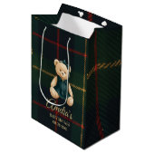 Chique Luxe Teddyshower Baby Medium Cadeauzakje (Voorkant Gekanteld)