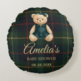 Chique Luxe Teddyshower Baby Rond Kussen