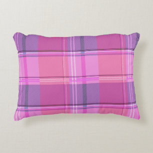 Chique Magenta Bes Plaid Esthetiek Accent Kussen