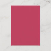 Chique Magenta Huwelijksregister QR-code Informatiekaartje (Achterkant)