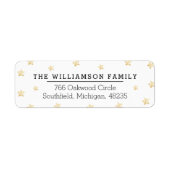 Chique Magisch Goud & Zwart Sterrennacht Patroon Etiket (Voorkant)