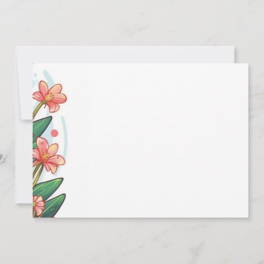 Chique magische afdrukbare dinosaurus meisje Baby  Kaart (Achterkant)