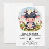 Chique magische Barnyard Koe Verjaardag Kaart (Voorkant / Achterkant)