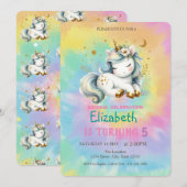 Chique magische eenhoorn regenboog stropdas verf v kaart (Voorkant / Achterkant)