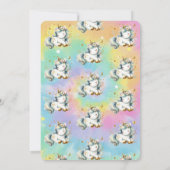 Chique magische eenhoorn regenboog stropdas verf v kaart (Achterkant)