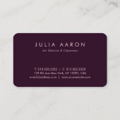 Chique magische violette blush roze boom illustrat visitekaartje (Achterkant)