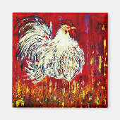 Chique Magnet Haan Kip Magneet (Voorkant)