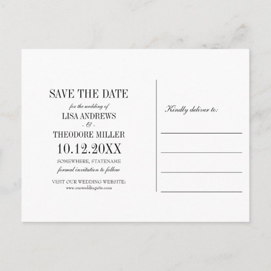 Chique Magnolia Bloemen | Bleek blauw | De datum o Aankondigingskaart (Achterkant)