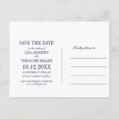 Chique Magnolia Bloemen | Marineblauw | Bewaar de Aankondigingskaart (Achterkant)