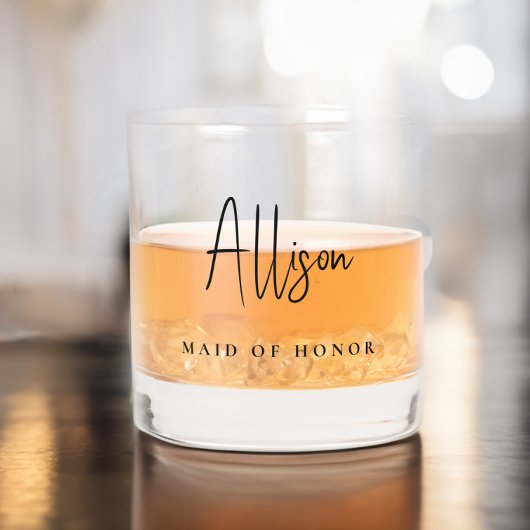 Chique Maid van eer bruids bruiloft Whisky Glas