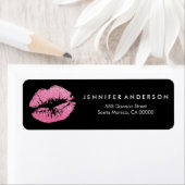 Chique make-up artiest blush roze glitter lippen etiket (Insitu)