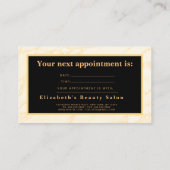 Chique make-up artiest haar salon afspraakkaart visitekaartje (Achterkant)