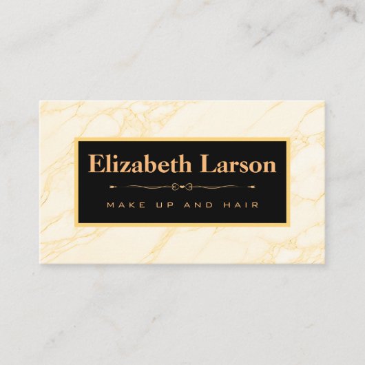 Chique make-up artiest haar salon loyaliteit Kaart Visitekaartje (Voorkant)