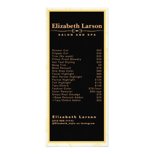 Chique make-up artiest haar salonrek Kaart (Voorkant)