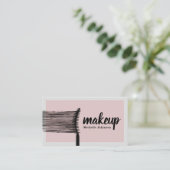 Chique make-up artiest Visitekaartje met roze acce (Staand voorkant)
