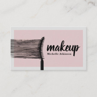 Chique make-up artiest Visitekaartje met roze acce