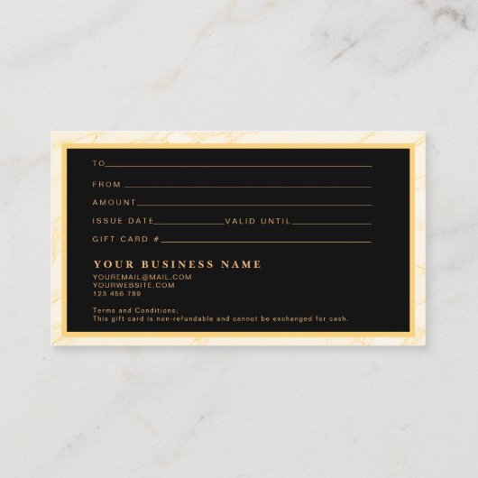 Chique make-up gouden artiest haar salon cadeau Ka Visitekaartje (Achterkant)