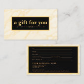 Chique make-up gouden artiest haar salon cadeau Ka Visitekaartje (Voorkant / Achterkant)