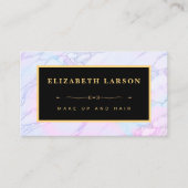 Chique make-up iriserende marmeren kunstenaar haar visitekaartje (Voorkant)