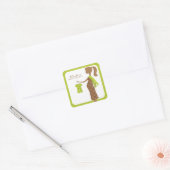 Chique mam om Baby shower te zijn Vierkante Sticker (Envelop)