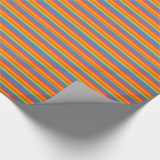 Chique Marigold Medley Gestreept inpakpapier (Hoek)