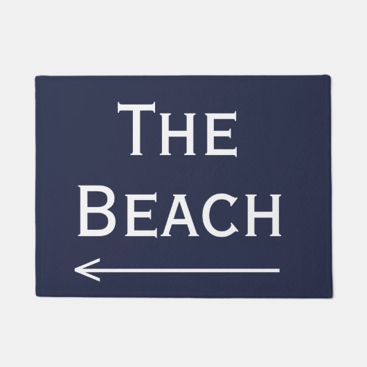 Chique marine en witte strand en pijl deurmat (Voorkant)