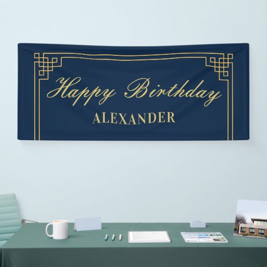 Chique Marine Goud Gatsby Spandoek (Beurs)