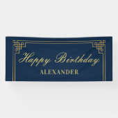 Chique Marine Goud Gatsby Spandoek (Horizontaal)