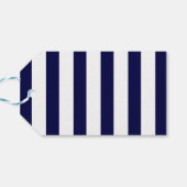 Chique marineblauw kalligrafie proost wijnfles Lab Cadeaulabel (Achterkant Horizontaal)