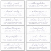 Chique marineblauwe kalligrafie adreslabels voor h sticker (Voorkant)