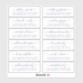 Chique marineblauwe kalligrafie adreslabels voor h sticker (Vel)