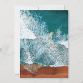 Chique marineblauwe kust-huwelijksuitnodiging kaart (Achterkant)