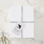 Chique marmer en folie geometrisch cadeaulabel (Met Touw)