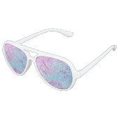 chique marmer | Glitzy Glam Violet Paarse Blue Omb Aviator Zonnebril (Gekanteld)