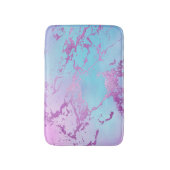 chique marmer | Glitzy Glam Violet Paarse Blue Omb Badmat (Voorkant Verticaal)