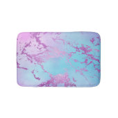 chique marmer | Glitzy Glam Violet Paarse Blue Omb Badmat (Voorkant)