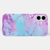 chique marmer | Glitzy Glam Violet Paarse Blue Omb Case-Mate iPhone Case (Achterkant (horizontaal))