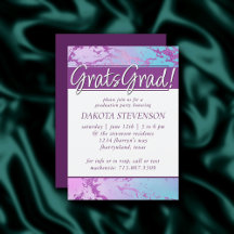chique marmer | Glitzy Glam Violet Paarse Blue Omb