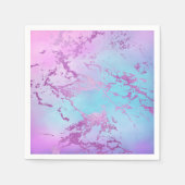chique marmer | Glitzy Glam Violet Paarse Blue Omb Servet (Voorkant)