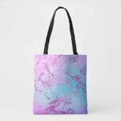 chique marmer | Glitzy Glam Violet Paarse Blue Omb Tote Bag (Voorkant)