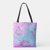 chique marmer | Glitzy Glam Violet Paarse Blue Omb Tote Bag (Achterkant)